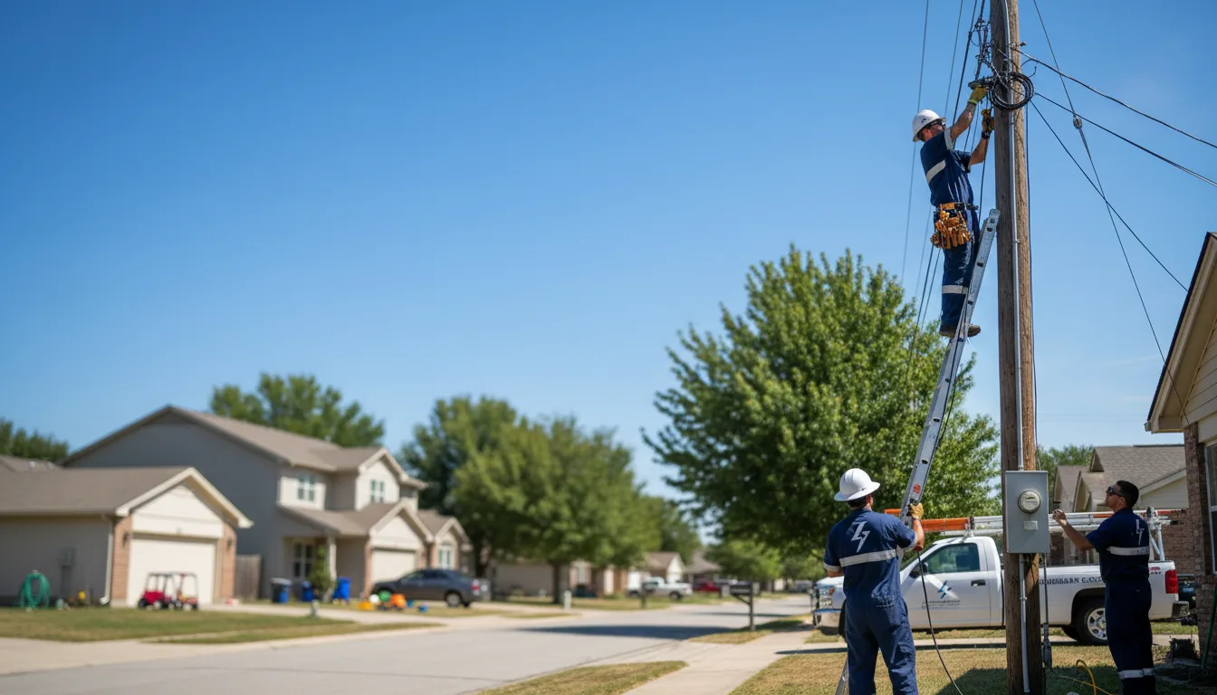 Residential electrician providing installation services in Brenham, TX